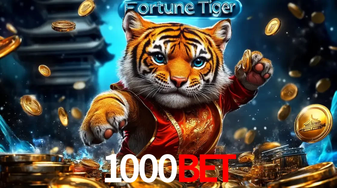 Imagem promocional do jogo de slot Fortune Tiger, com um tigre majestoso em traje tradicional cercado por uma fortuna em moedas de ouro, disponível agora no cassino 1000bet.